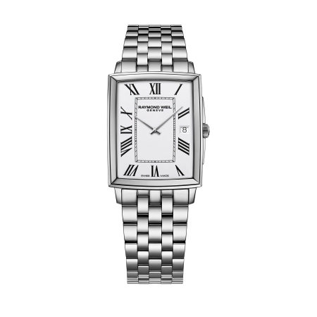 Toccata Men's Classic Rectangular Stainless Steel Watch, 37 x 29 mm